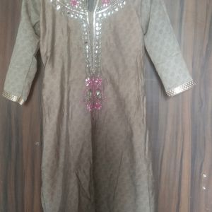 Partywear  Chanderi Kurti