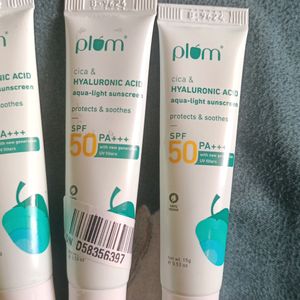 Plum Cica& Hyaluronic Acid Aqua Light Sunscreen