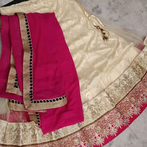 Lehenga With Heavy Dupatta , Without Choli.