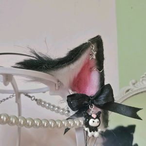 Kuromi Cat Ears 🖤🎀✨️