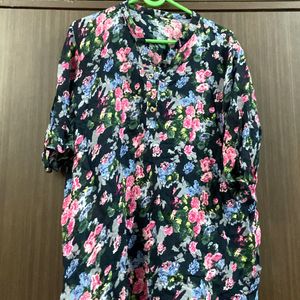 Hand Stitched floral Shirt