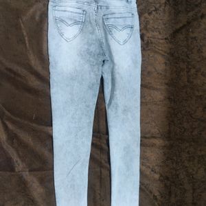 Grey Distressed Jeans For Women