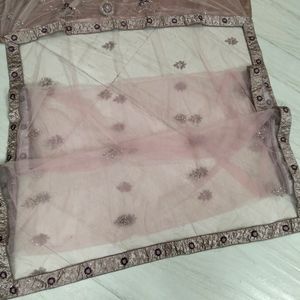 Pink Unstitched  Lehenga Choli