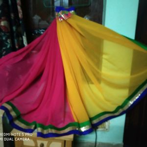 Multicolored Partywear Saree