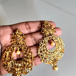 Aesthetic Kundan Work Earings