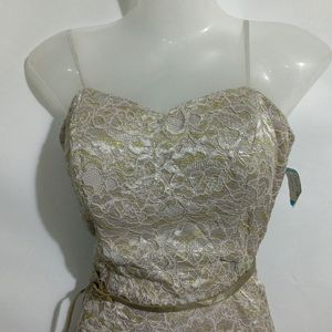 PRETTY GOLDEN NET DRESS