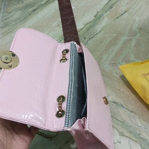 Pink Colour Sling Bag