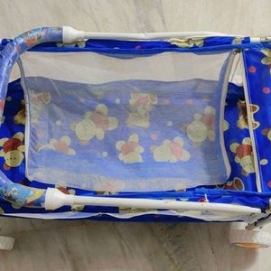 Blue Cradle Jhula For Baby New Born To 8 Month