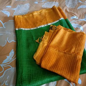 Chanderi Silk Saree With blouse piece