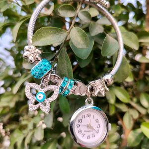 Evel Eye Butterfly Watch Pandora Charm Bracelet