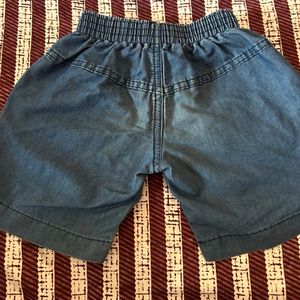 Denim Cotton Shorts For Boys Of 2-4 Age Group