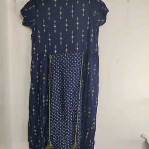 Navy Blue And Green Kurta