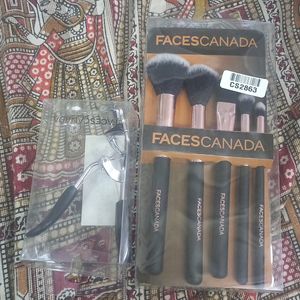 Facescanada Original Makeup Brushes And Eye Curler