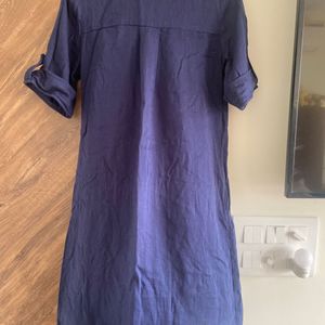 Navy Blue Shirt Dress