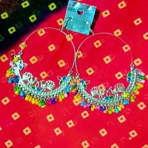 Girlish Multicolour BeadsPeacock Earring