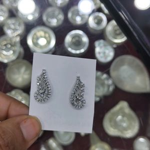 Silver Earrings Wth Hallmark