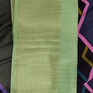 Radhe cottan silk embroidery dupatta(Patka)