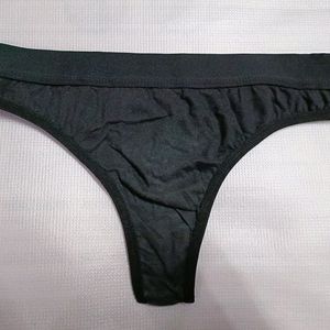 Selfcare Black Thong Panty