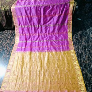 A Beautiful Pure Silk Kanchipuram Saree