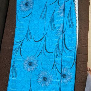 Shining Type - Beautiful Blue - Grey Combo Saree