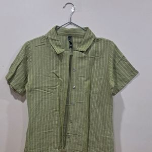 Westside Stripped Green Shrug /Shirt