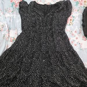 Black and White Dotted Dress