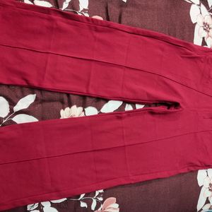 Stretchable Denim Red Flared Jagge Jeans.