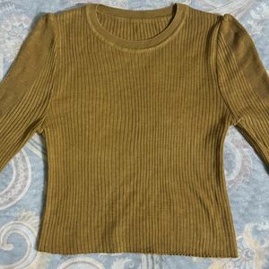 Mustard Knitted Top