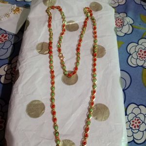 Combo Of Mangalsutra And Colour Chain.