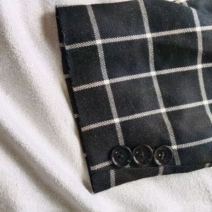 Black And White Checked Suit For Boys