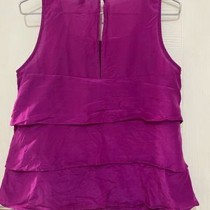 Ann Taylor Top From USA- Like New In Wine Color