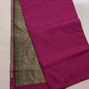 Soft Khadi Saree Pink