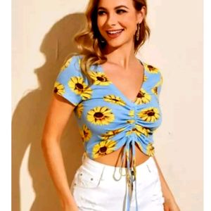 Women Summer Flower Top