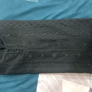 Black Lakhnawi Chikankari Kurti