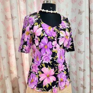 Watercolour Lilies Silk Shirt