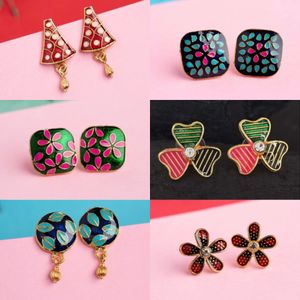 8 Beautiful meenakari studs for her