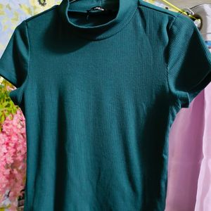 SHEIN Fitted Top Regal Green