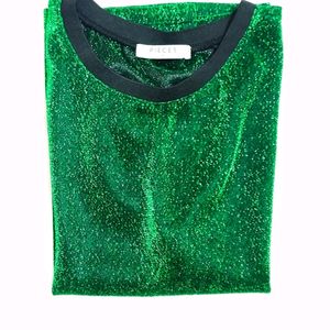 Pieces Bottle Green Crop Top