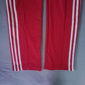 ADIDAS RED TRACK PANT WITH BEAUTIFUL LOGO