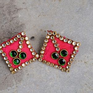 Festival sale Hendmade Earrings 😘 Kundan Stone