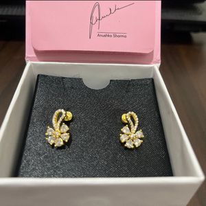 GIVA 925 Silver Gold Plated ZIRCON Flower Studs