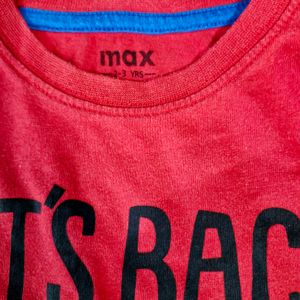 4 Max T-shirts for Boys (2-3 Years)