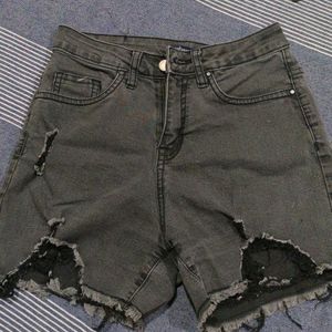 Faded Black Shorts