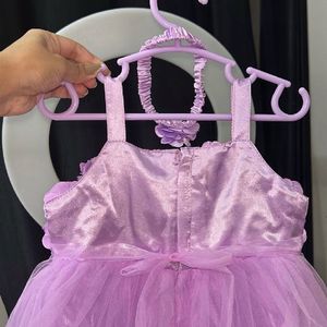 Firstcry Toddler Partywear Dress With Hairband💜