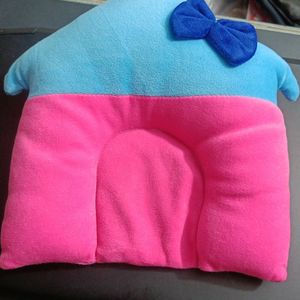 BABY RAIW PILLOW IN SOFT PINK AND BLUE HUES