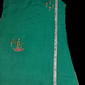 A Line Seagreen Kurti