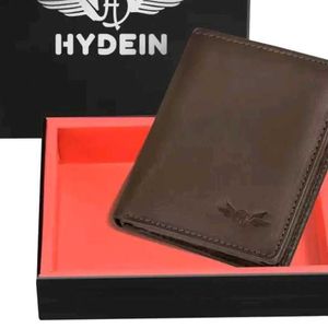 New Mens Trendy Brown Genuine Leather Wallet