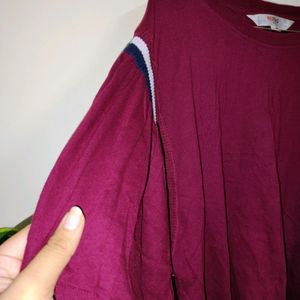 Maroon Casual Top