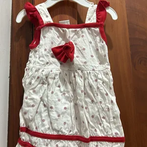 Baby Girl Frock With Red Work