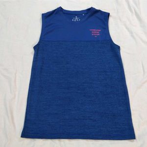 Blue Sleeveless Sports T Shirt